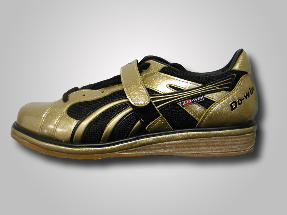 black and gold weightlifting shoes